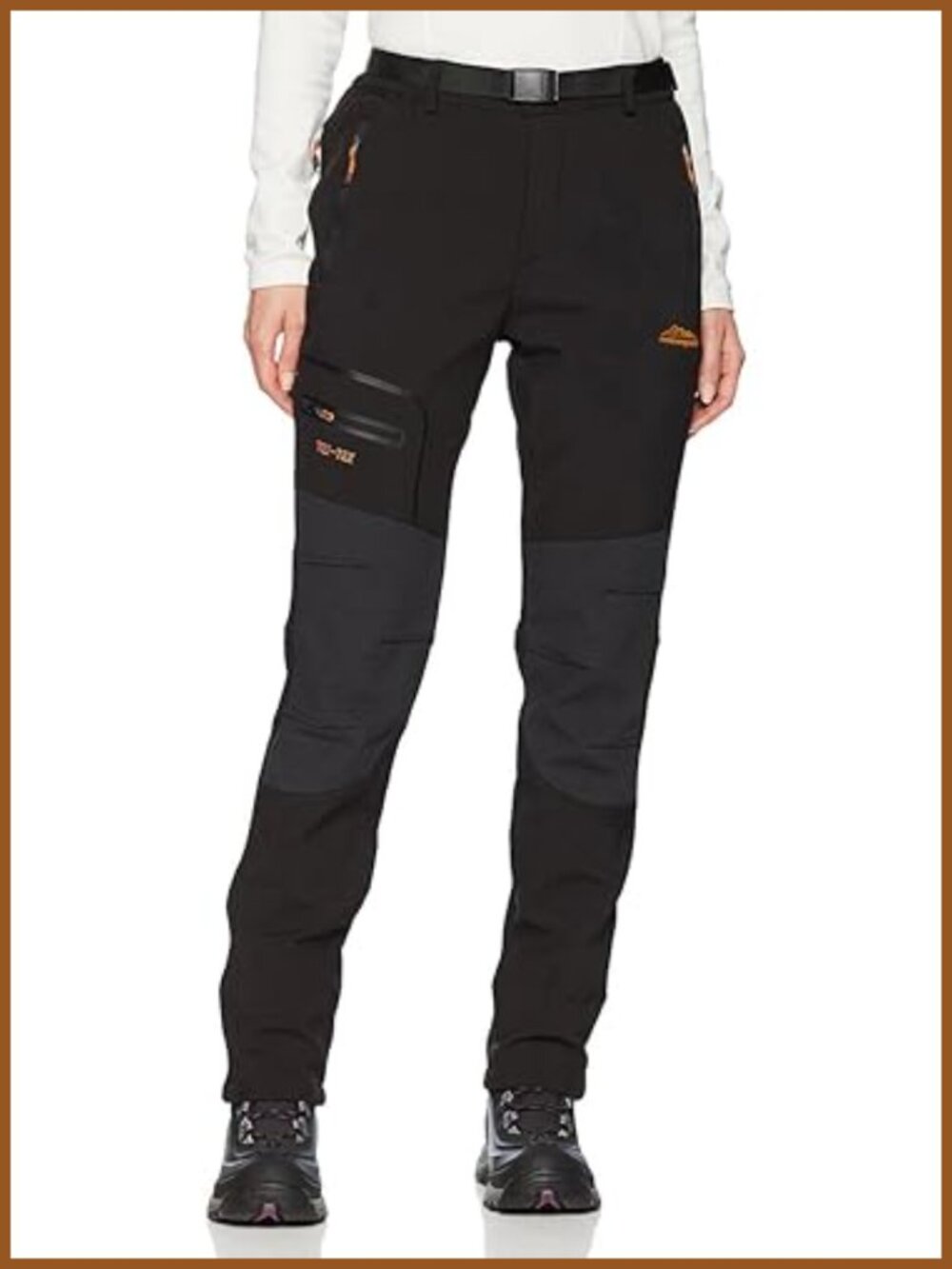 Waterproof Fleece Lined Snow Ski Hiking Pants Slim Fit Cargo